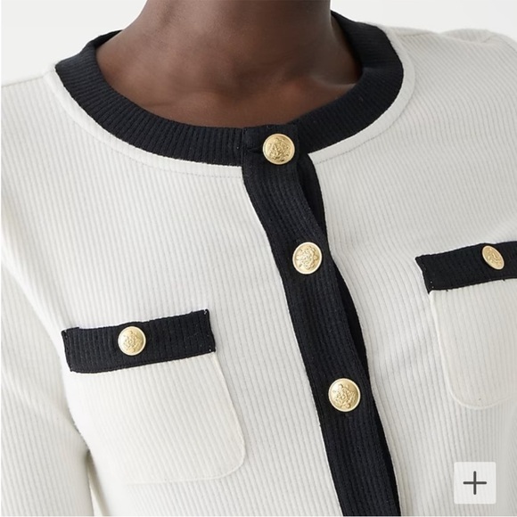 BOGO! J. Crew Vintage Rib Lady Jacket Ivory White Size XS - Picture 10 of 10
